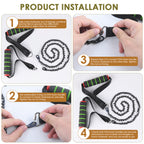 Step-by-step installation guide for hand chain saws with EVA foam handles.