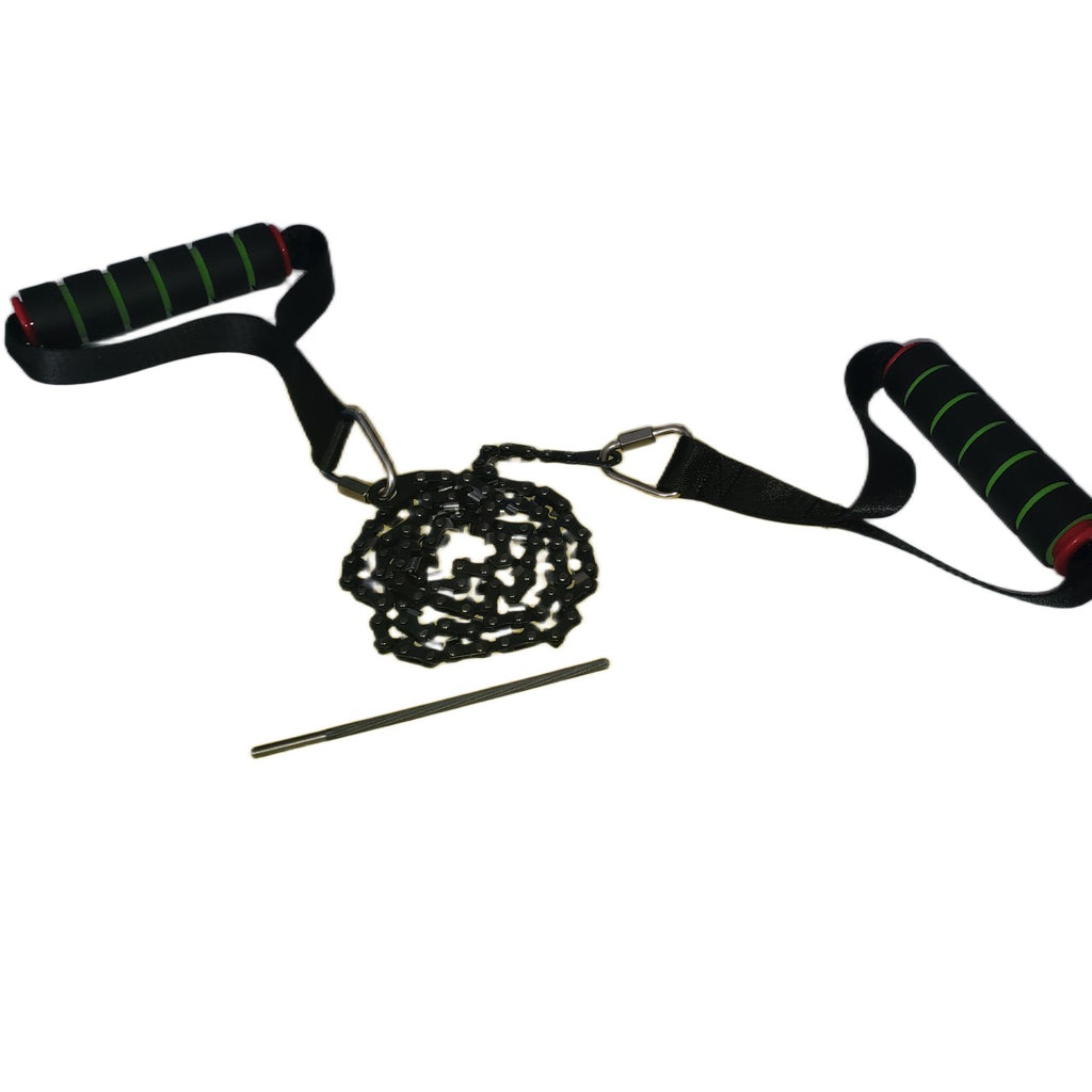 Sharpening file with pocket chain saw