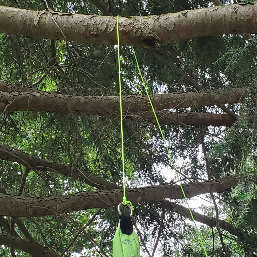 tree climbing rope green 3mm